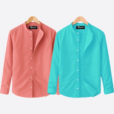 2 pcs Combo Ban Colar Full Sleeve Shirt - banghi & pest