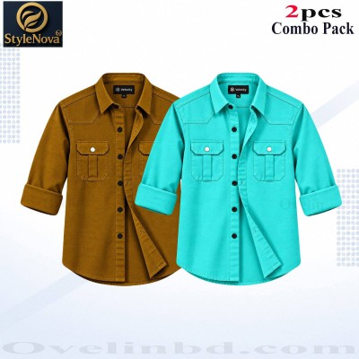 2 Pcs Combo Premium Quality Double Pocket Shirt - Pest & Banson.
