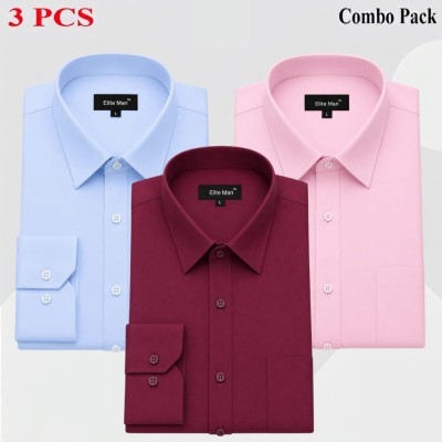 3 Pics Premium Quality Formal Shirt For Man - 1370