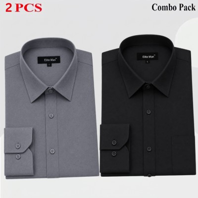 2 Pics Premium Quality Formal Shirt For Man