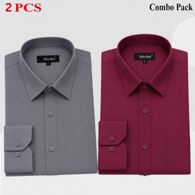 2 Pics Premium Quality Formal Shirt For Man