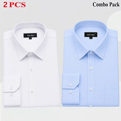2 Pics Premium Quality Formal Shirt For Man