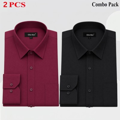 2 Pics Premium Quality Formal Shirt For Man