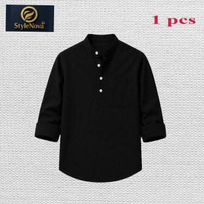 Premium Quality Full Sleeve Katua For Men's - black