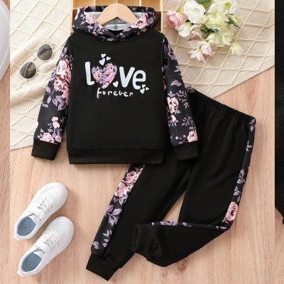Child Jogging Hoodie,,, L SERVER Girls Tareckuit printed set
